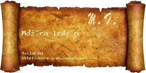 Móra Irén névjegykártya